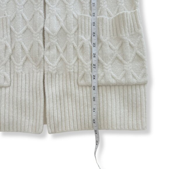 🤍 Treasure & Bond Off-white Cable Knit Heavy Longline Cardigan | Size S - Picture 7 of 7